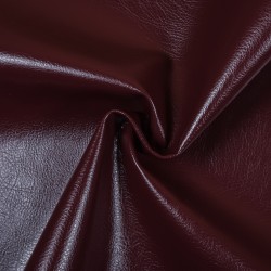 Ткань Дерматин (Кожзам) для мебели, цвет Бордовый (на отрез)  в Рубцовске