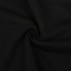 Ткань Футер 3-х нитка, Петля, цвет Черный (на отрез)  в Рубцовске