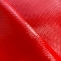 Ткань ПВХ 600 гр/м2 плотная, Красный (Ширина 150см), на отрез  в Рубцовске