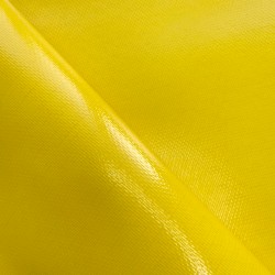 Ткань ПВХ 600 гр/м2 плотная, Жёлтый (Ширина 150см), на отрез  в Рубцовске