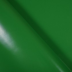 Ткань ПВХ 450 гр/м2, Зелёный (Ширина 160см), на отрез  в Рубцовске