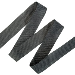 Окантовочная лента-бейка, цвет Чёрный 22мм (на отрез)  в Рубцовске