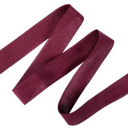 Окантовочная лента-бейка, цвет Бордовый 22мм (на отрез)  в Рубцовске