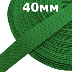 Лента-Стропа 40мм, цвет Зелёный (на отрез)  в Рубцовске