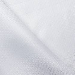 Ткань Оксфорд 300D PU Рип-Стоп СОТЫ, цвет Белый (на отрез)  в Рубцовске