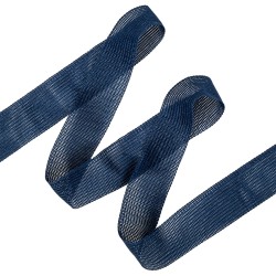 Окантовочная лента-бейка, цвет Синий 22мм (на отрез)  в Рубцовске